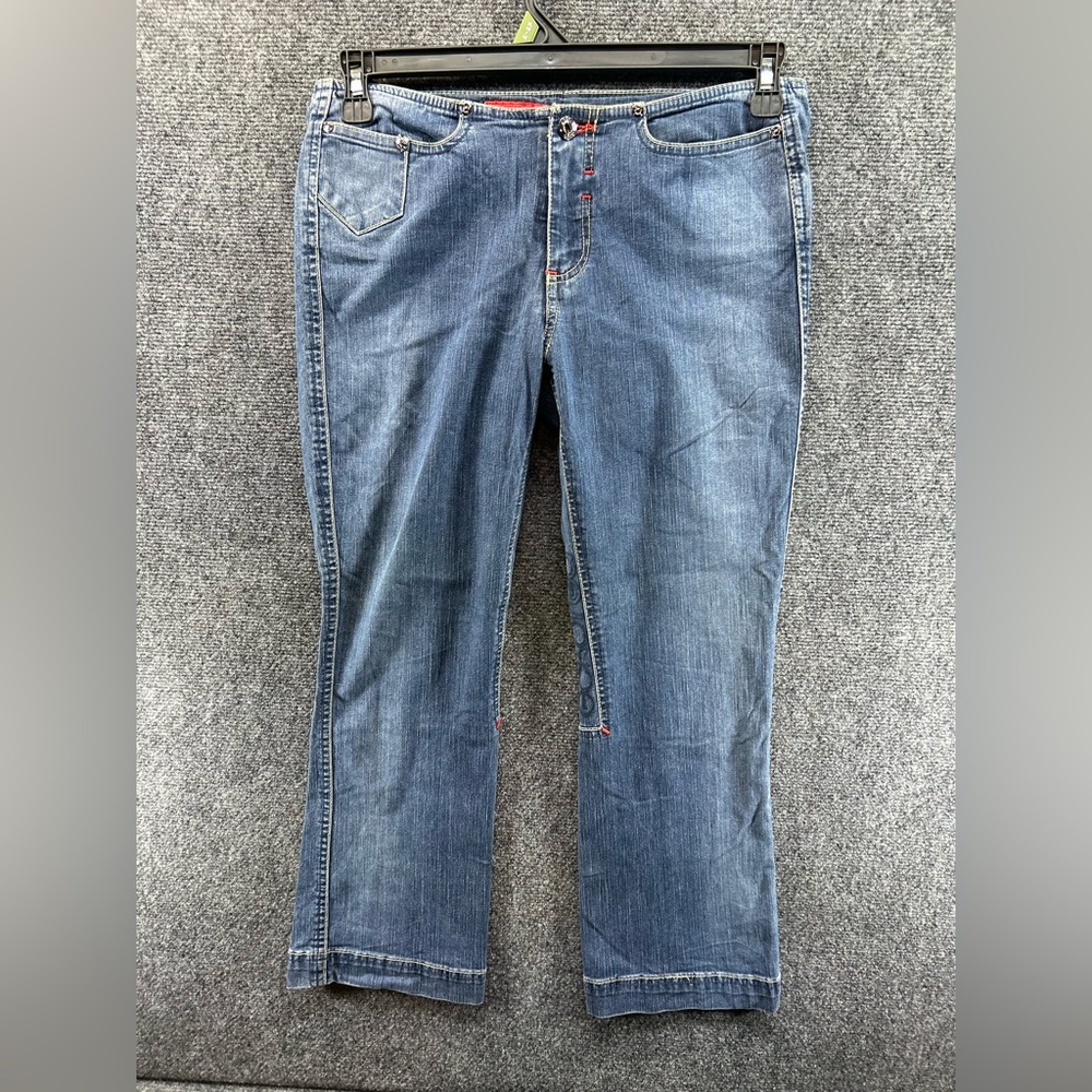Vtg Ecko Red Jeans Jrs 7 Bootcut Logo Embroidered Low Rise Hip Hugger Y2K Grunge